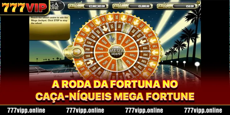 A roda da fortuna no caça-níqueis Mega Fortune