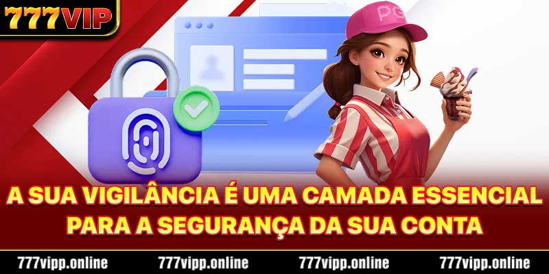 A sua vigilância é uma camada essencial para a segurança da sua conta.