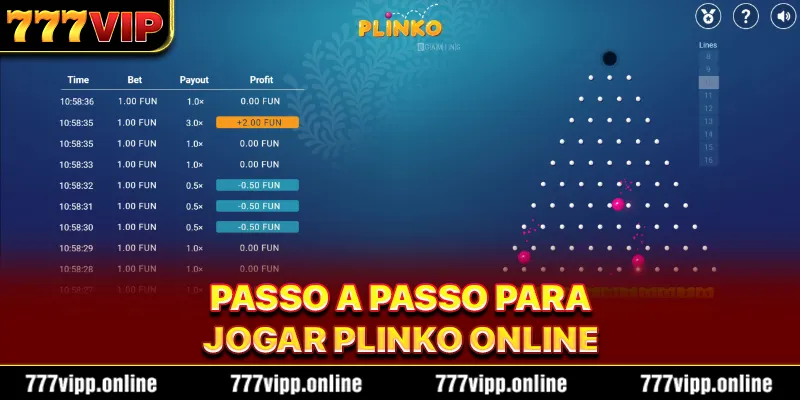 Plinko jogo do TV show para cassinos online